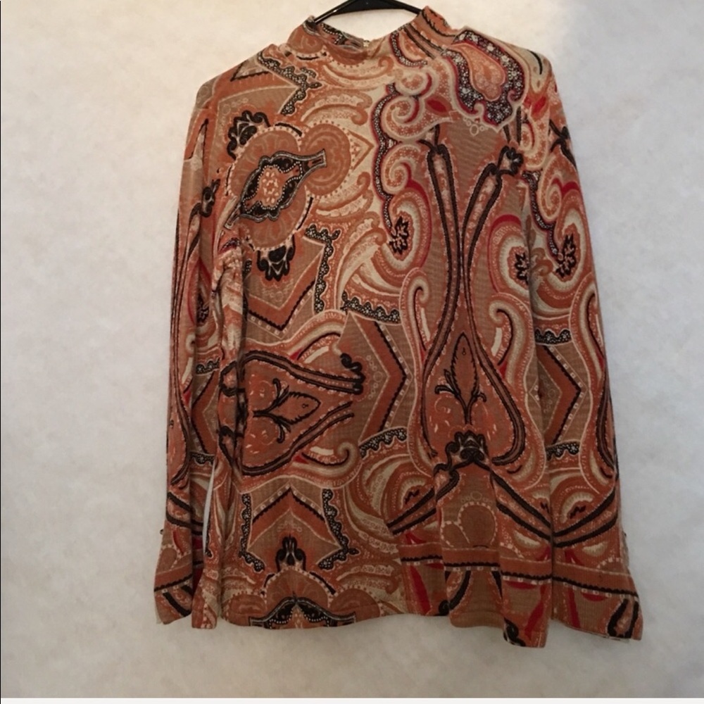 Chico’s Paisley Print Long Sleeve Top